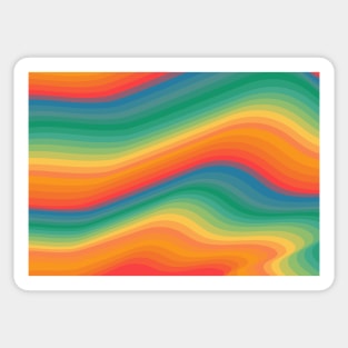 Retro colors and curves Sticker